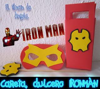 DIY Como hacer careta, dulcero y brocheta del increible IRONMAN