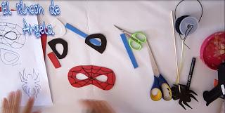 DIY Como hacer una careta y dulcero de spiderman. Super heroes, cumpeaños.