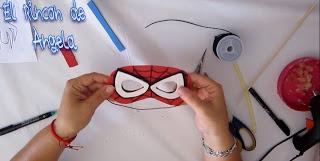 DIY Como hacer una careta y dulcero de spiderman. Super heroes, cumpeaños.