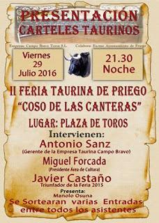 PRESENTACIÓN DE LOS CARTELES TAURINOS DE LA FERIA DE PRIEGO