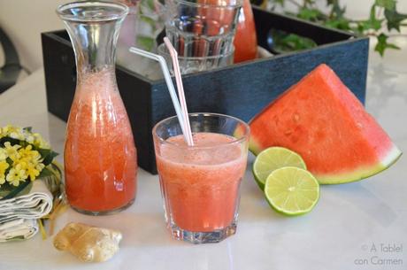 Refresco de Sandía, Limón y Jengibre