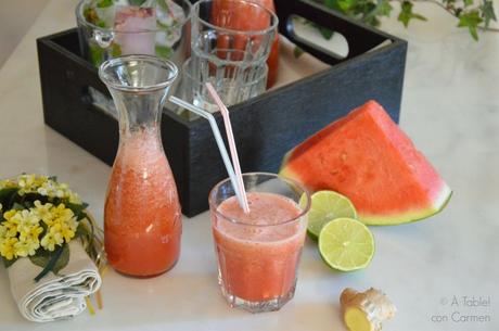 Refresco de Sandía, Limón y Jengibre