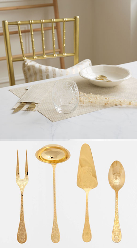 deco trends, table accessories in gold by zara home