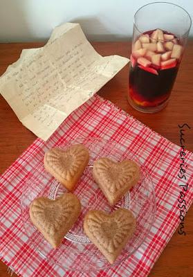 Mini corazones deTinto de verano para el reto Cocina de película: Cartas a Julieta.