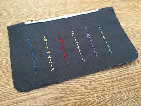 DIY: clutch de fieltro bordado. DIY: clutch de fieltro bordado.