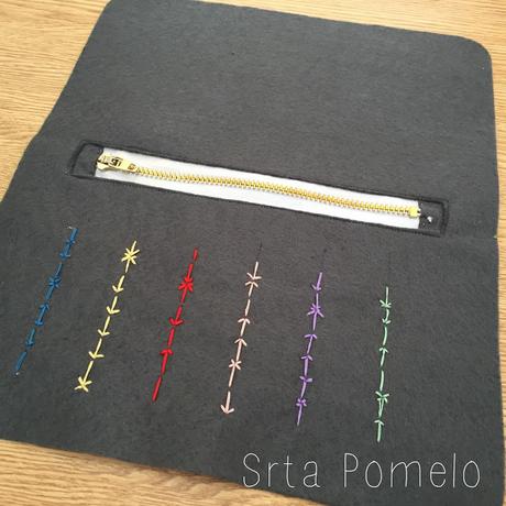 DIY: clutch de fieltro bordado. DIY: clutch de fieltro bordado.