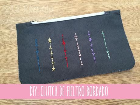 DIY: clutch de fieltro bordado. DIY: clutch de fieltro bordado.