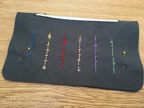 DIY: clutch de fieltro bordado. DIY: clutch de fieltro bordado.