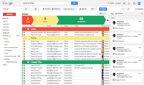 Gmail con Streak