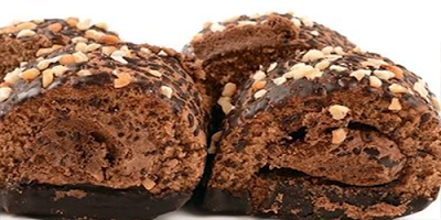Rollo de chocolate confitado con Nueces Rollo de chocolate confitado con Nueces