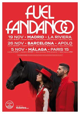 Fuel Fandango en noviembre en salas de Madrid, Barcelona y Málaga