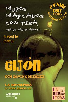 Orsini Tour 2016, Gijón, La Revoltosa: Felipe Zapico Alonso: Muros marcados con tiza: 4: Orsini Tour 2016, Gijón, La Revoltosa: Felipe Zapico Alonso: Muros marcados con tiza: 4: