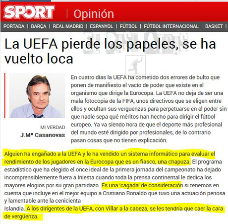 El diario Sport hace el ridículo con los nominados de la UEFA