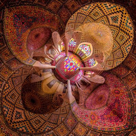 Little planet view of Nasir al-mulk mosque