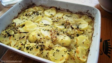 Rodaballo con refrito y patatas panaderas