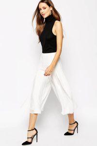 pantalon culotte blancos