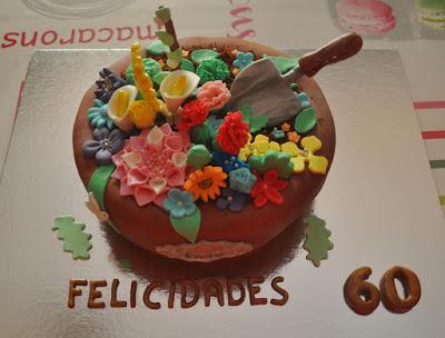 Tarta Maceta 60 Cumpleaños