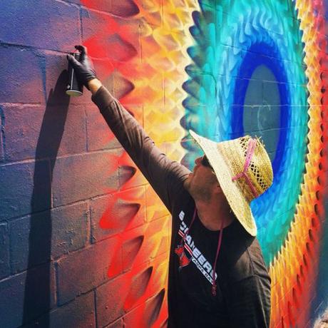 MURALES DE MANDALAS CREADOS CON AEROSOL