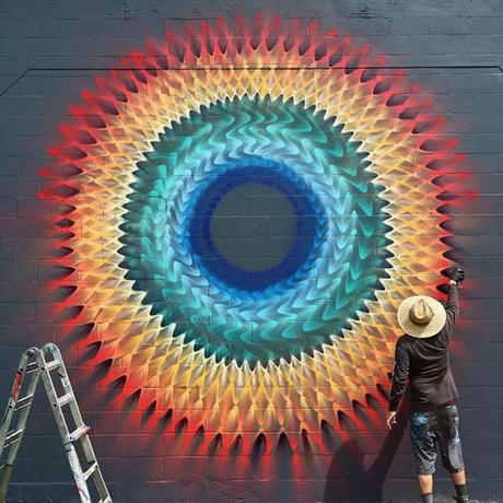 MURALES DE MANDALAS CREADOS CON AEROSOL