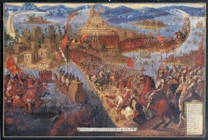 La caída de Tenochtitlan (Wikipedia).