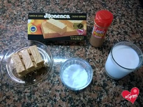 Cómo hacer batido de turrón