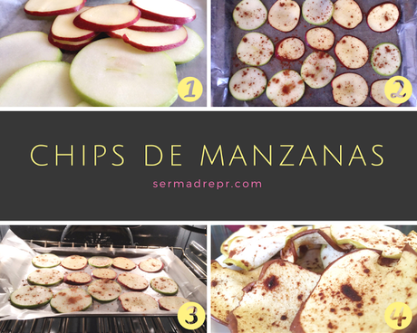 Merienda: Chips de manzanas con canela