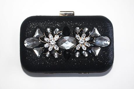 Complementos para look de boda, clutch de fiesta negro