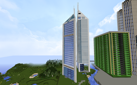 Réplica Minecraft Emirates Towers (Dubai) Emiratos Árabes Unidos