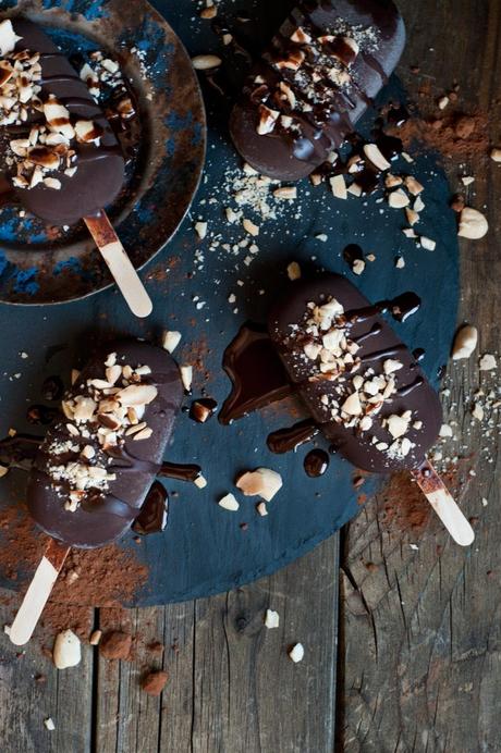 Helado magnum de choco y aguacate Helado magnum de choco y aguacate