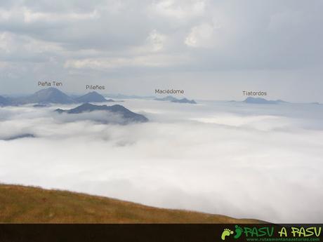 Peña Ten, Pileñes, Maciédome y Tiatordos desde el Jario