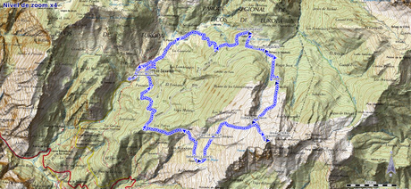 Mapa ruta pico Jario desde Soto Sajambre