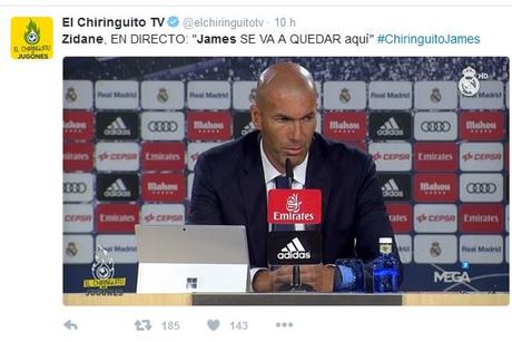Mundo Deportivo secciona una respuesta de Zidane sobre James para sembrar la duda