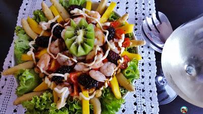 Ensalada de gambas y mango Ensalada de gambas y mango