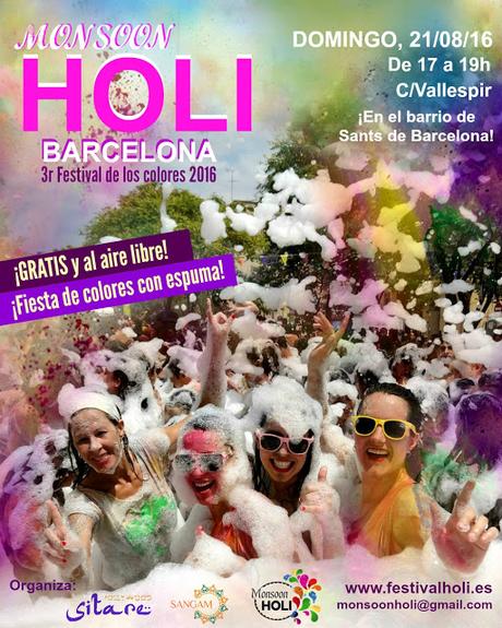 Monsoon Holi Barcelona este verano en Sants
