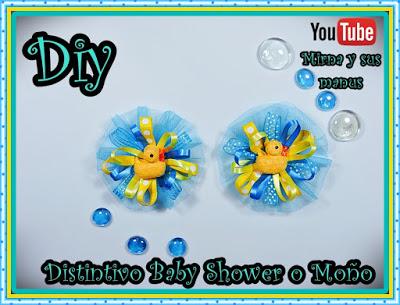 Diy. Distintivo Baby Shower o  Moño... Mirna y sus manus