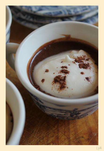 Pudding de chocolate y nubes ... para Desafio en la cocina