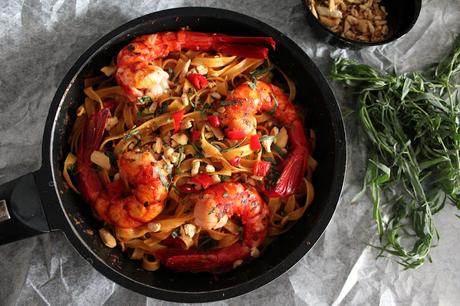 Fettuccine con carabineros