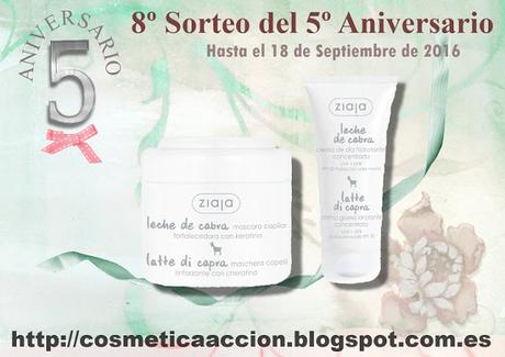 ¡8º SORTEO del 5º Aniversario del Blog – Mimamos la piel y el cabello con la línea “Leche de Cabra” de ZIAJA!