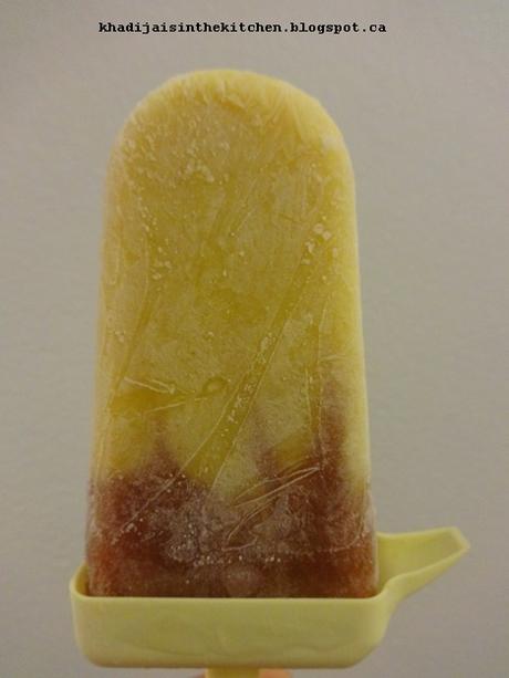 SUCETTES GLACÉES À LA MANGUE ET AUX PRUNES ROUGES / MANGO PLUM ICE POPS / PALETAS HELADAS DE MANGO Y CIRUELA /مصاصات مجمدة بالمانجو و البرقوق الاحمر