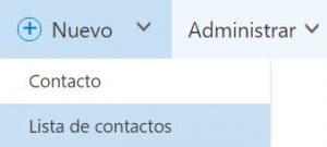 Crear listas de contactos