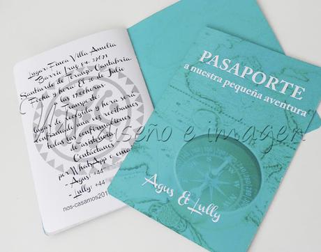 Invitaciones de Boda: Pasaporte + Tarjeta de Embarque