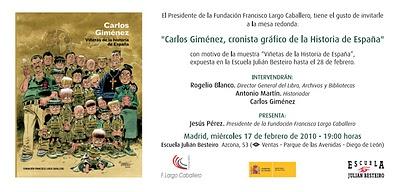 Carlos Gimenez, cronista gráfico de la Historia de España. conversatorio.