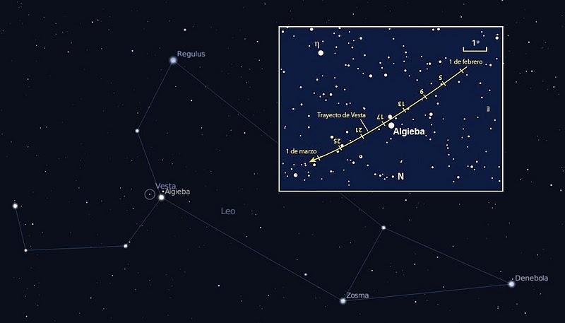 Hoy a la noche: el asteroide Vesta en oposición y fácilmente observable desde la Tierra Hoy a la noche: el asteroide Vesta en oposición y fácilmente observable desde la Tierra