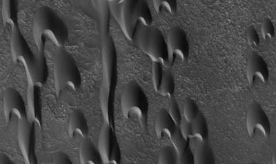 Cómo los granos de arena dan forma a las dunas de Marte