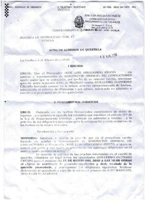 Admitida a trámite una segunda querella contra Guillermo Gutiérrez, vicepresidente de Tussam Admitida a trámite una segunda querella contra Guillermo Gutiérrez, vicepresidente de Tussam