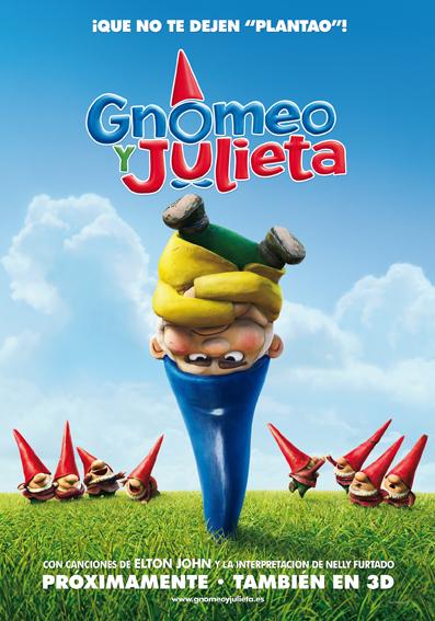 Gnomeo y Julieta, versión enanos de jardín