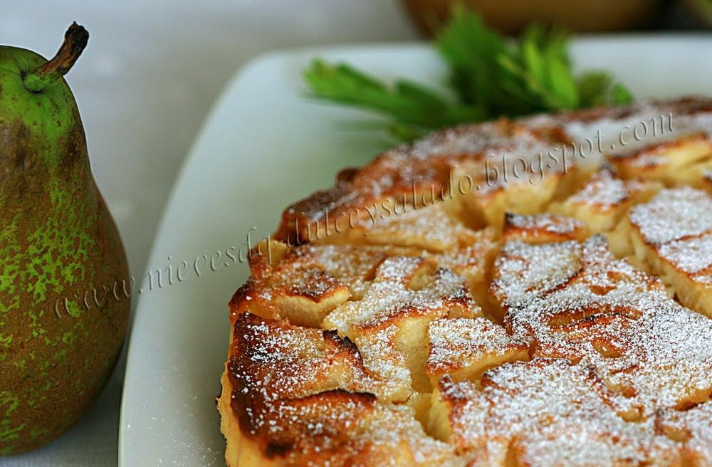 TARTA DE PERAS CON REQUESON EN MICROONDAS TARTA DE PERAS CON REQUESON EN MICROONDAS