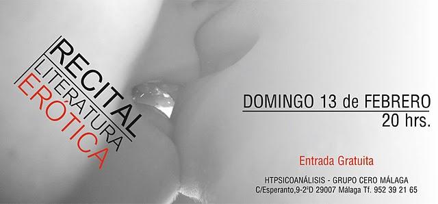 Recital de Literatura Erótica. Domingo 13 de febrero. Recital de Literatura Erótica. Domingo 13 de febrero.