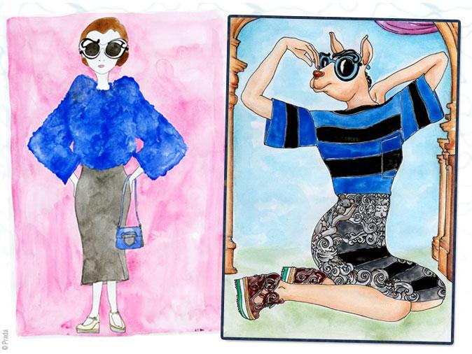 Ilustraciones de moda: Prada eyewear Ilustraciones de moda: Prada eyewear