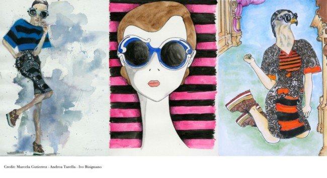 Ilustraciones de moda: Prada eyewear Ilustraciones de moda: Prada eyewear